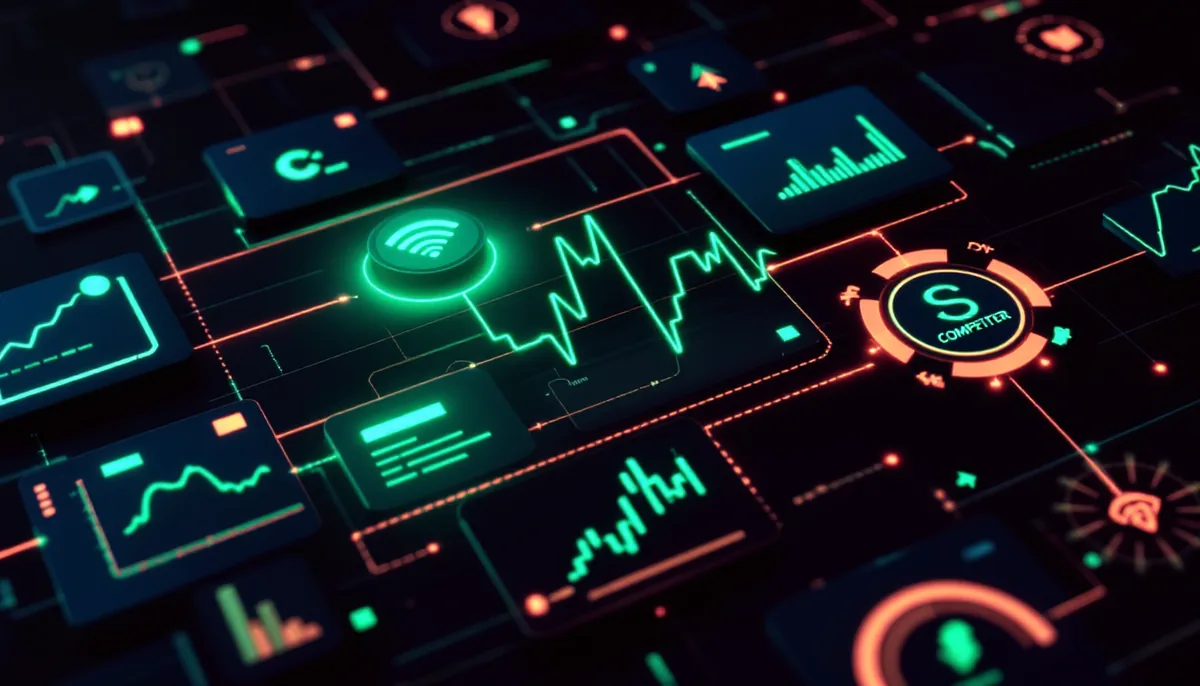 MyIntelBrief monitoring dashboard — competitor cards lighting up green as new changes are detected
