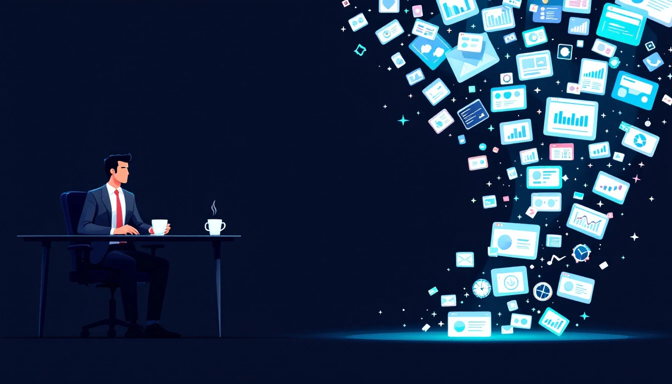 Illustration: Time & overwhelm — a competitor problem MyIntelBrief solves